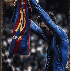 poster métal vintage lionel messi décoration murale 20 x 30 cm