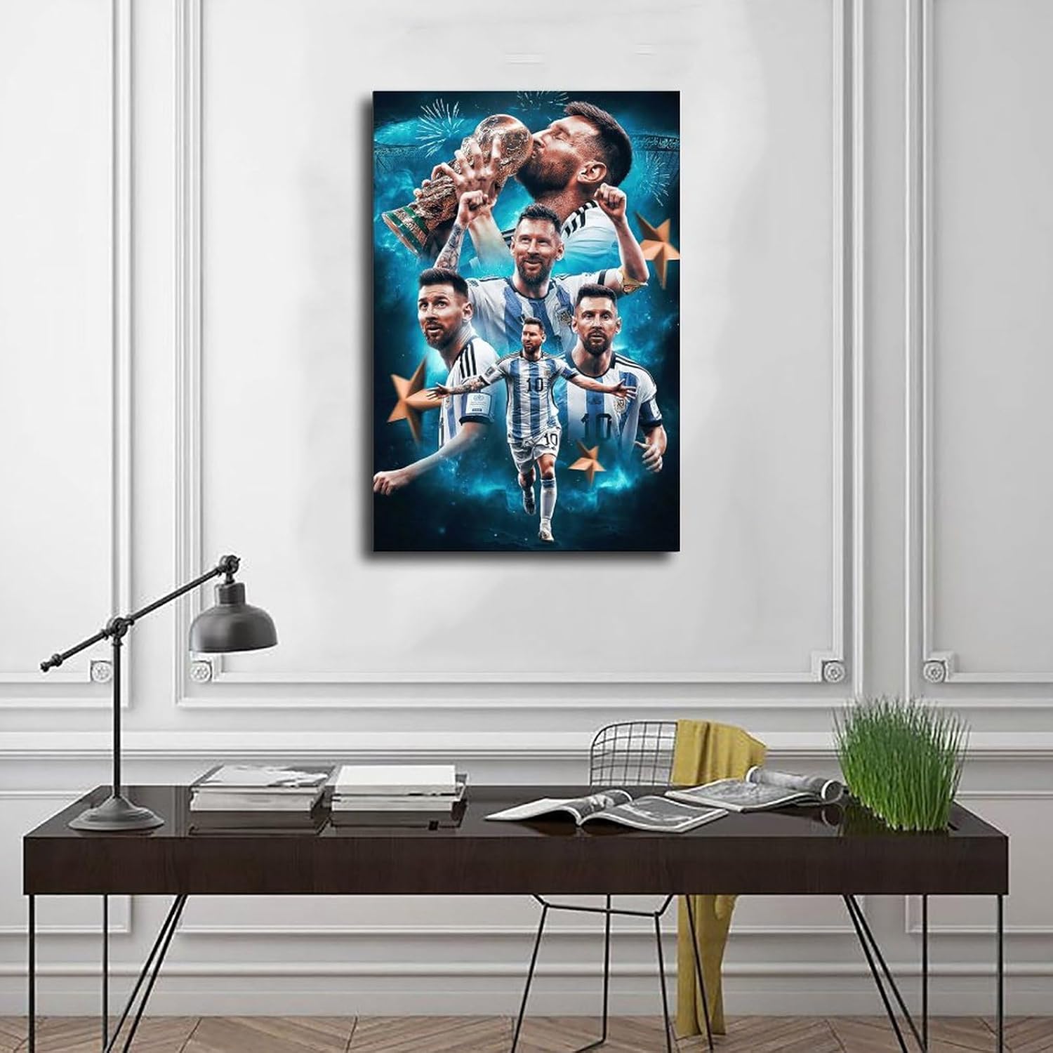 poster sur toile lionel messi pour chambre à coucher, bureau, décoration, cadeau, sans cadre, 30 x 45 cm
