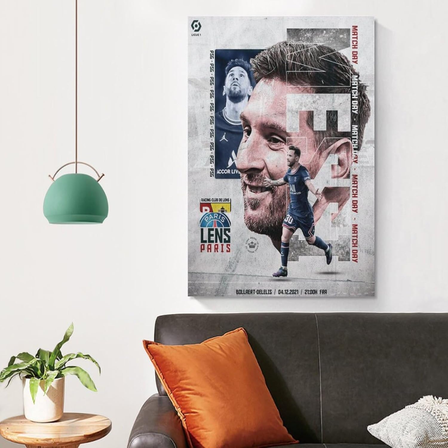 jopjdksn leo messi lens paris impressions sur toile vintage art mural décoratif pour salon salle de classe salle de sport 60x90 cm