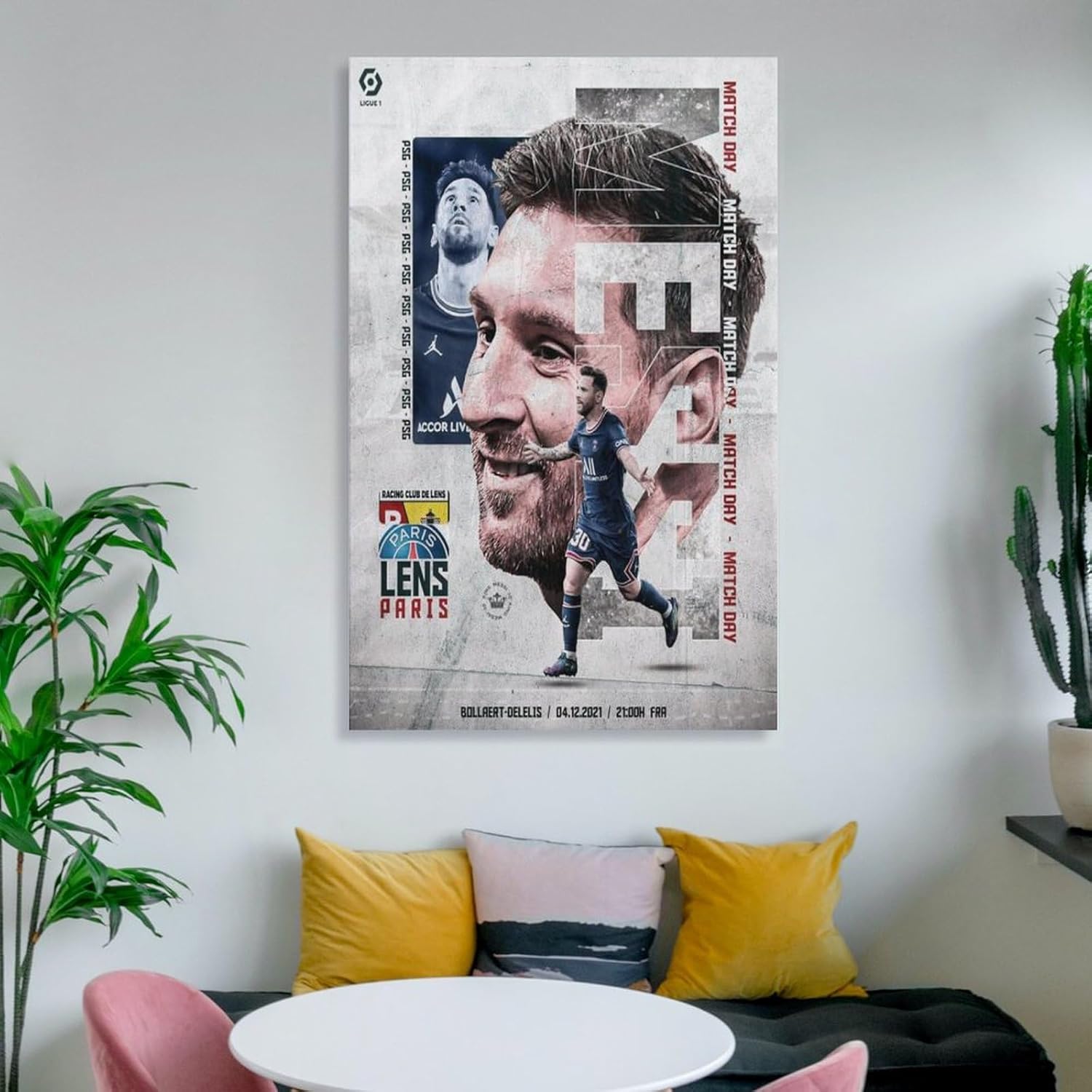 jopjdksn leo messi lens paris impressions sur toile vintage art mural décoratif pour salon salle de classe salle de sport 60x90 cm