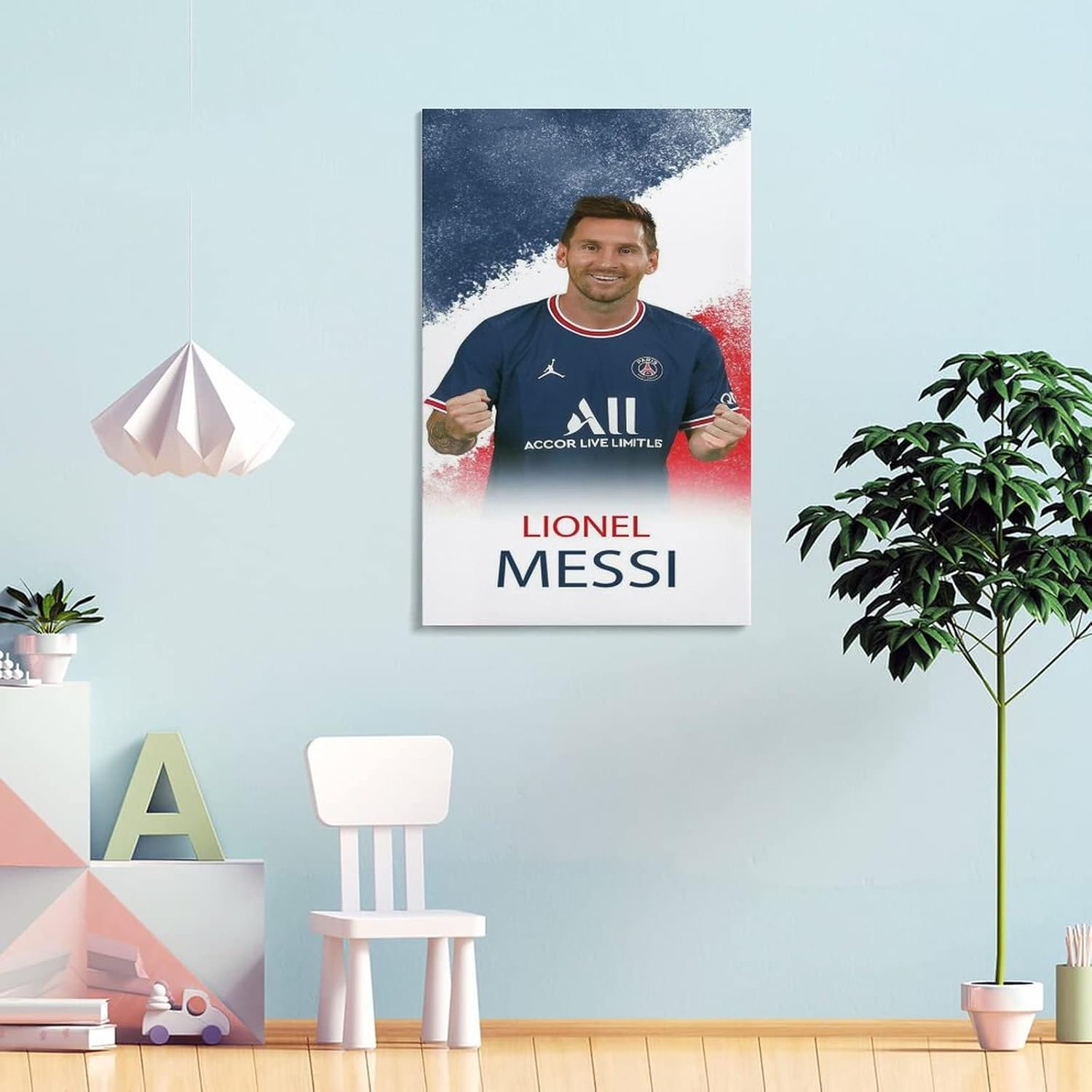 impression sur toile de joueur de football leo messi, décoration murale rétro pour la maison, la chambre à coucher, le salon, 20 x 30 cm
