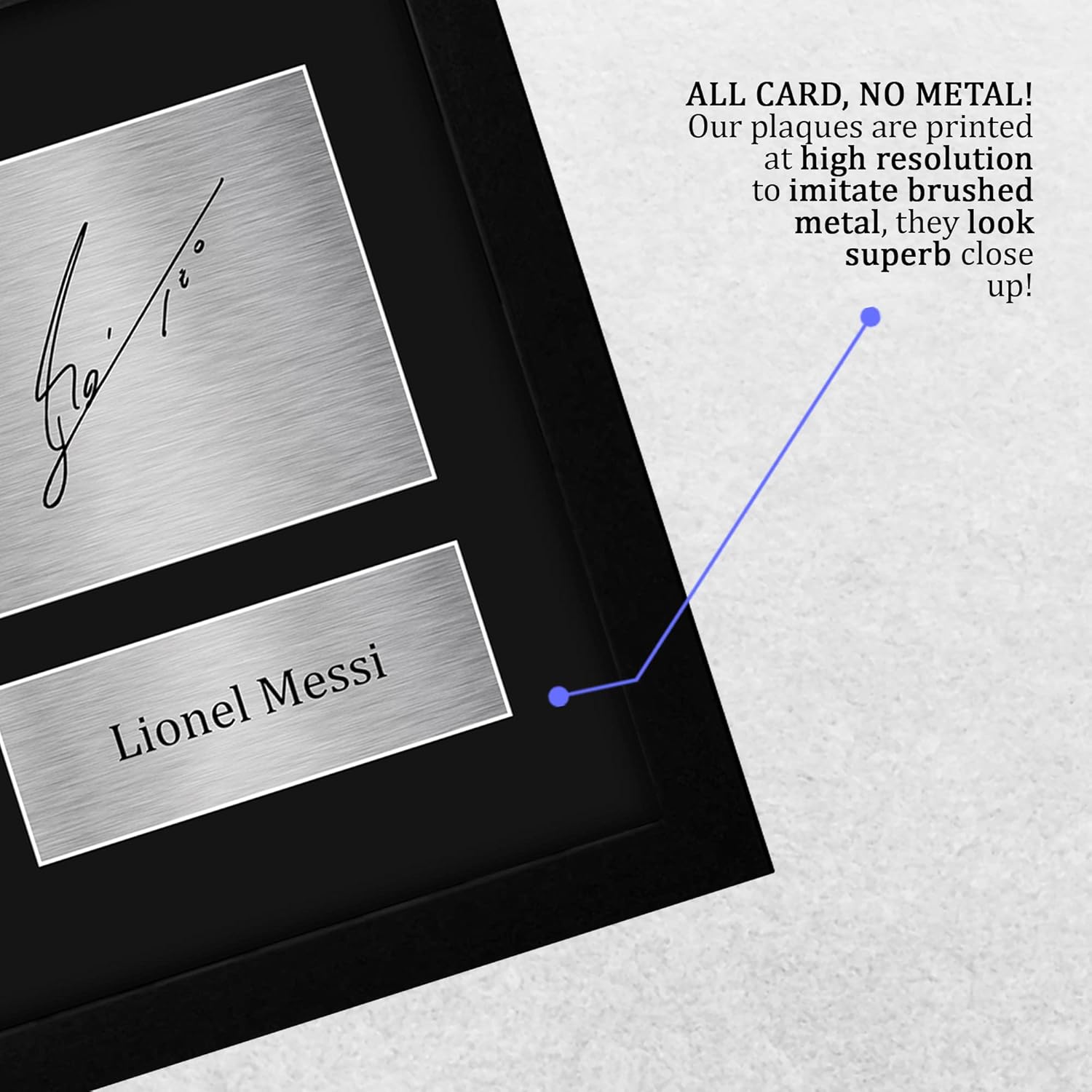 hwc trading lionel messi barcelone cadeaux usl affiche dédicacée encadrée pour les fans et supporters de football format lettre américaine