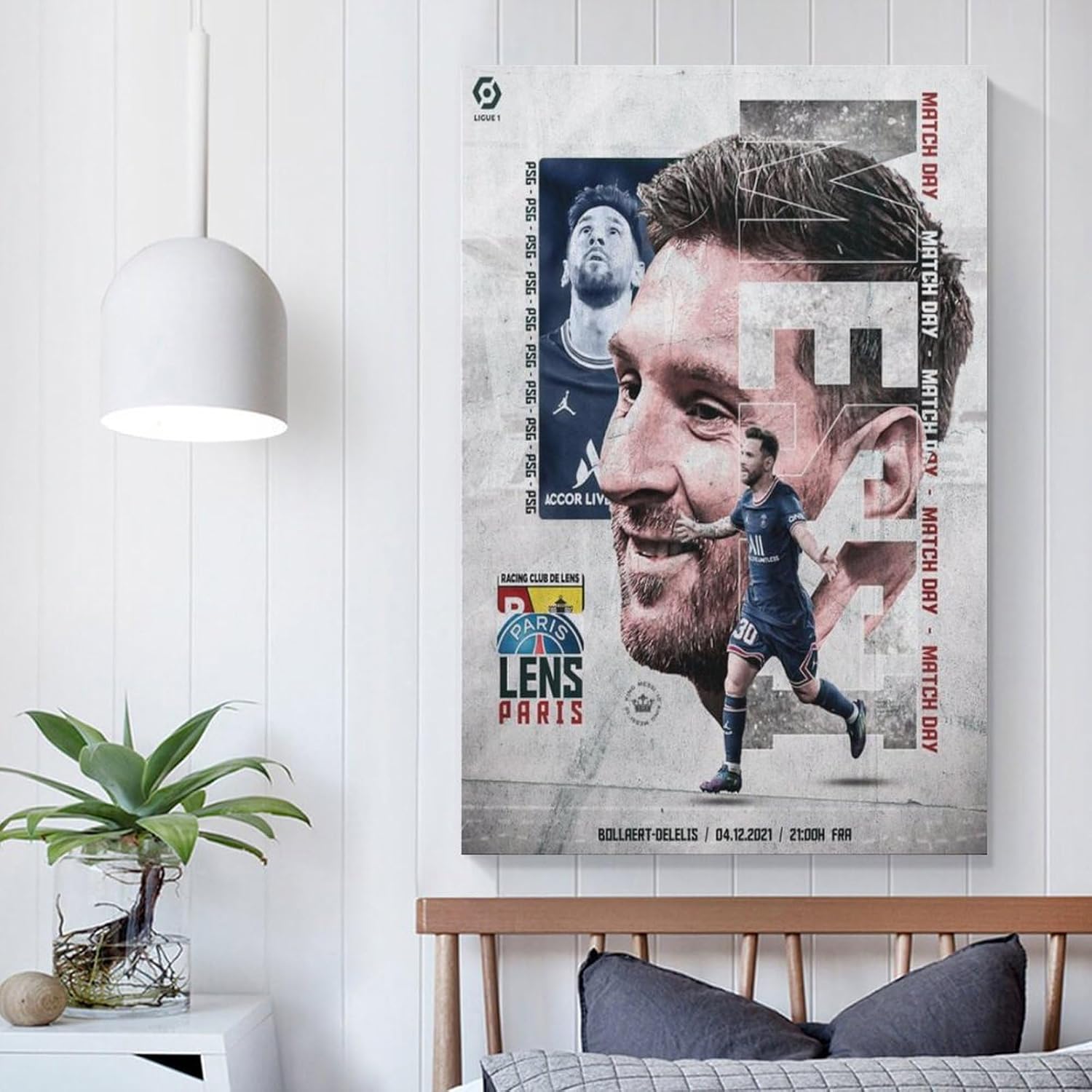 jopjdksn leo messi lens paris impressions sur toile vintage art mural décoratif pour salon salle de classe salle de sport 60x90 cm
