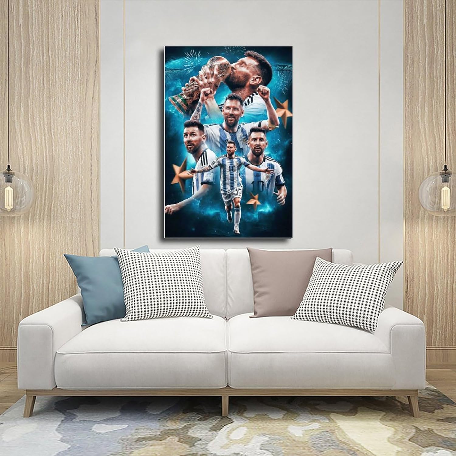 poster sur toile lionel messi pour chambre à coucher, bureau, décoration, cadeau, sans cadre, 30 x 45 cm