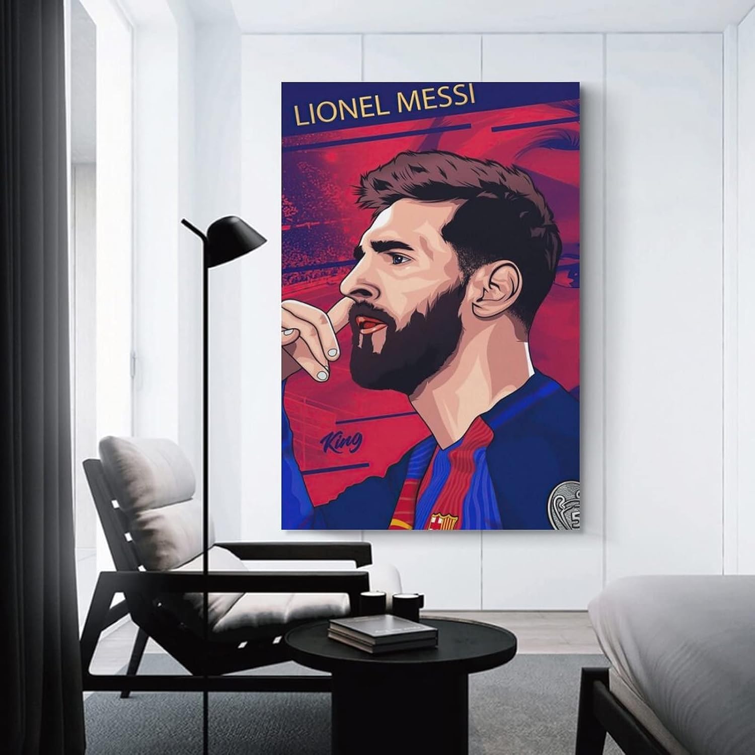 affiche vintage de football de leo messi, toile imprimée rétro, décoration murale pour la maison, la chambre à coucher, le salon, 50 x 75 cm