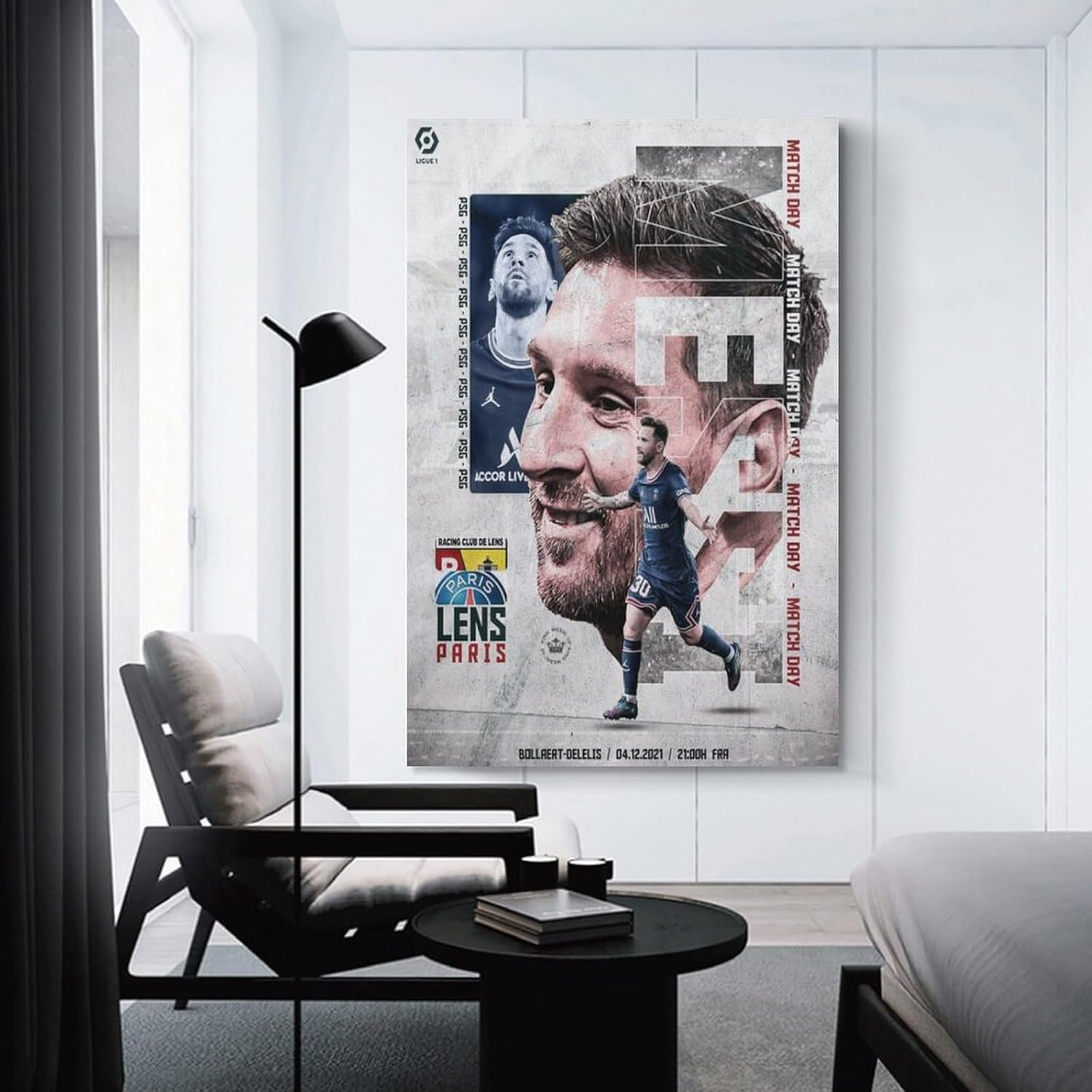 jopjdksn leo messi lens paris impressions sur toile vintage art mural décoratif pour salon salle de classe salle de sport 60x90 cm