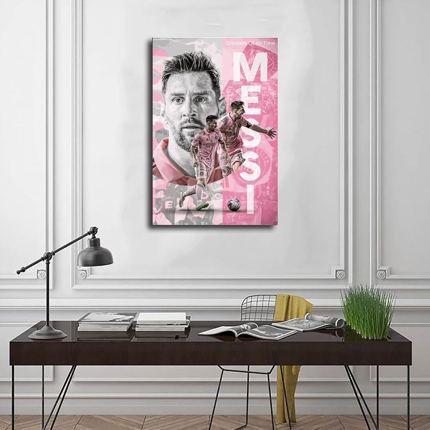 affiche de sport 53 étoiles lionel messi, peinture sur toile pour chambre à coucher, bureau, décoration, cadeau, sans cadre, 30x45 cm