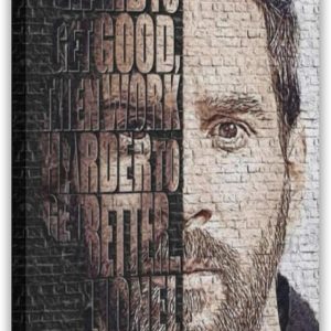 affiche sur toile de joueur de football lionel messi, grande étoile de sport 06, décoration de maison, chambre à coucher, bureau, décoration cadeau 60x90 cm