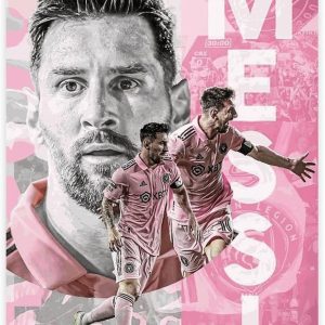 affiche de sport 53 étoiles lionel messi, peinture sur toile pour chambre à coucher, bureau, décoration, cadeau, sans cadre, 30x45 cm