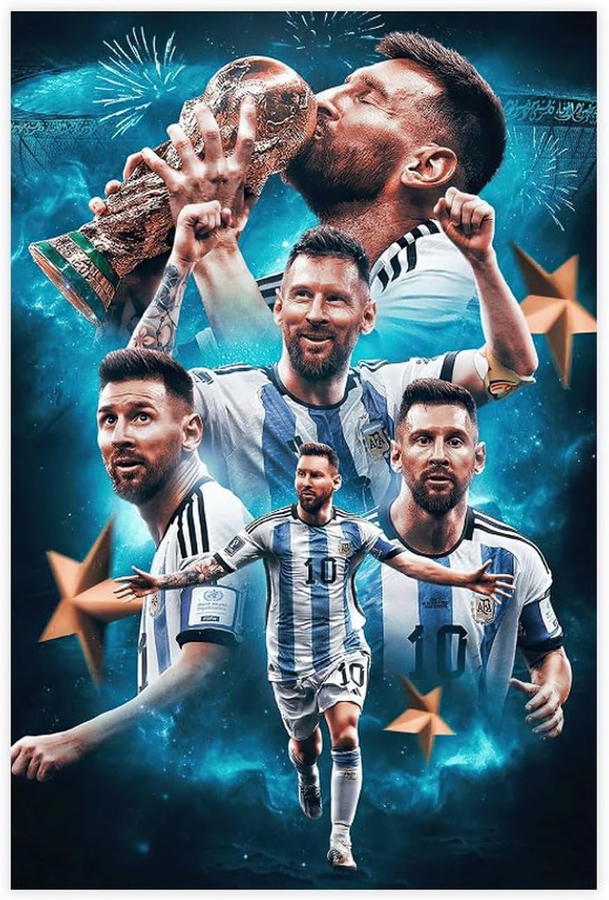 poster sur toile lionel messi pour chambre à coucher, bureau, décoration, cadeau, sans cadre, 30 x 45 cm