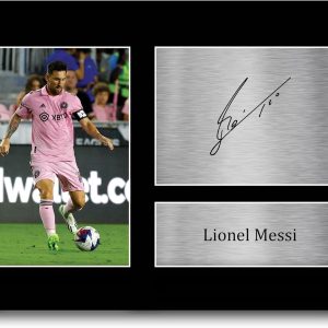 hwc trading a4 lionel messi inter miami photo autographe signée cadeaux pour les fans et supporters de football – a4