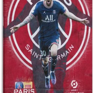 jopjdksn leo messi psg vs monaco affiche murale vintage décorative sur toile pour salon, salle de classe, salle de sport 50 x 75 cm