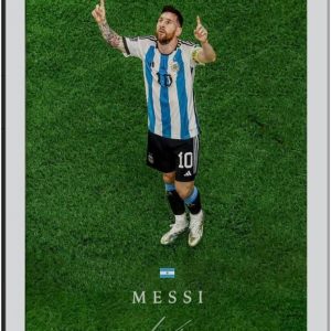 wehge lionel messi football superstar 24 poster décoration murale 20 x 30 cm