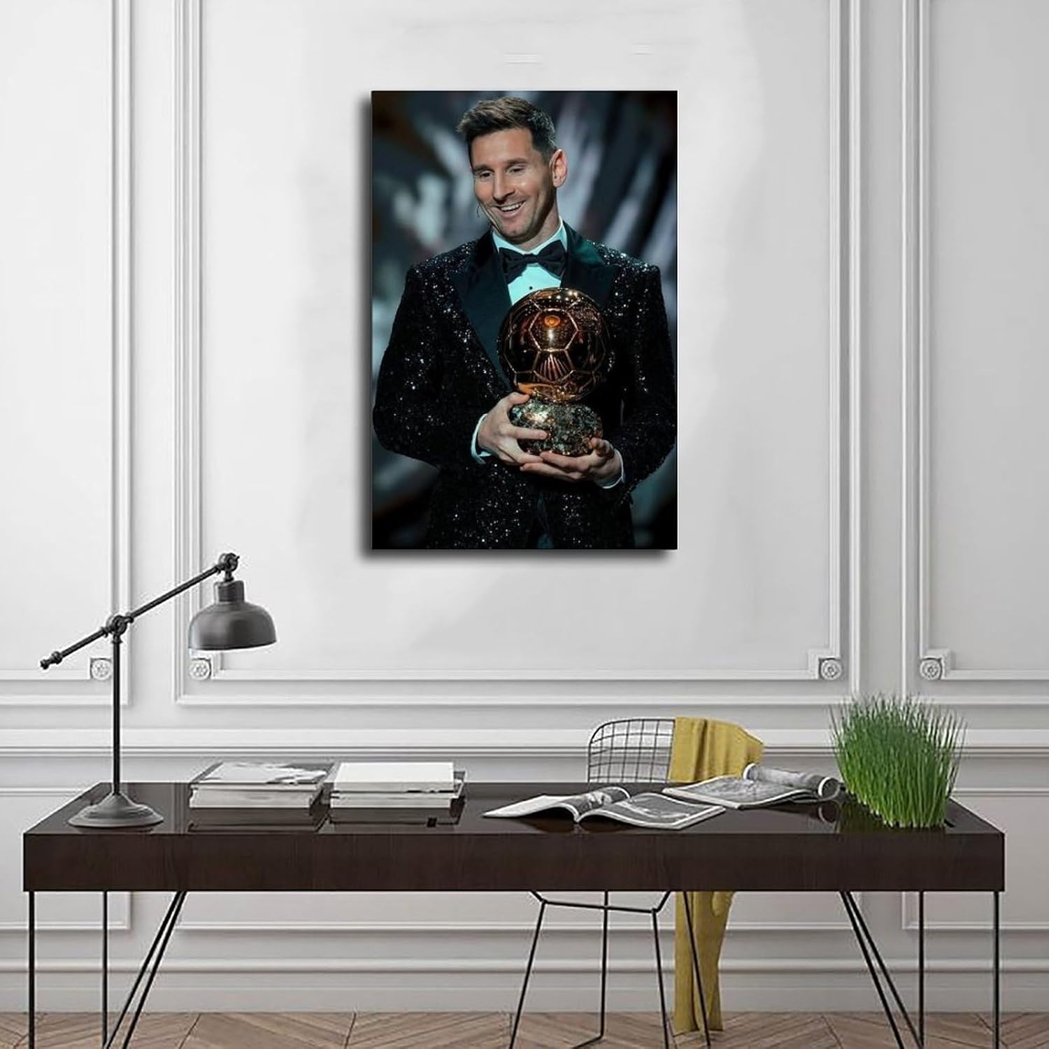 hfsjser poster sur toile 4k lionel messi décoration murale pour salon, chambre à coucher 30 x 45 cm