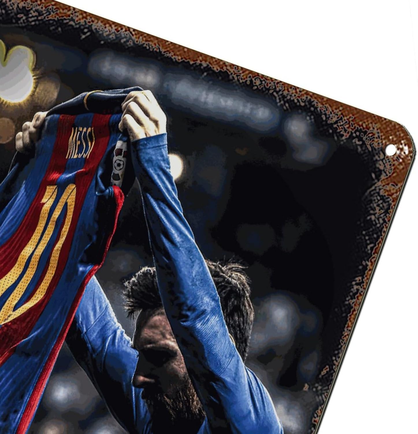 poster métal vintage lionel messi décoration murale 20 x 30 cm