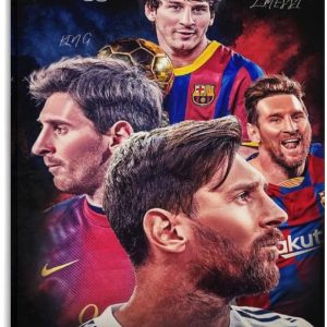 jopjdksn affiche décorative sur toile leo messi pour salon, salle de classe, salle de sport, 50 x 75 cm