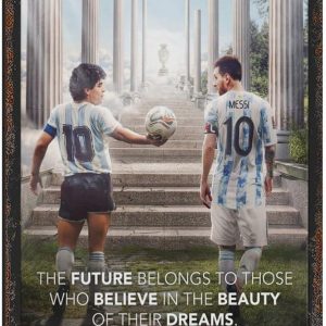 wehge lionel messi 17 affiche de superstar de football décoration murale 20x30cm