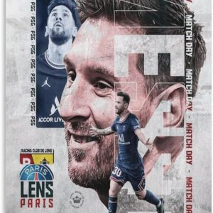 jopjdksn leo messi lens paris impressions sur toile vintage art mural décoratif pour salon salle de classe salle de sport 60x90 cm