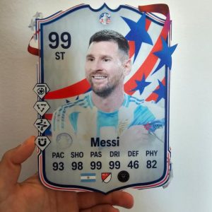 leo messi 99 tott copa america 2024 ea fc 24 ultimate team fut papier imprimé sur un matériau moulé rigide