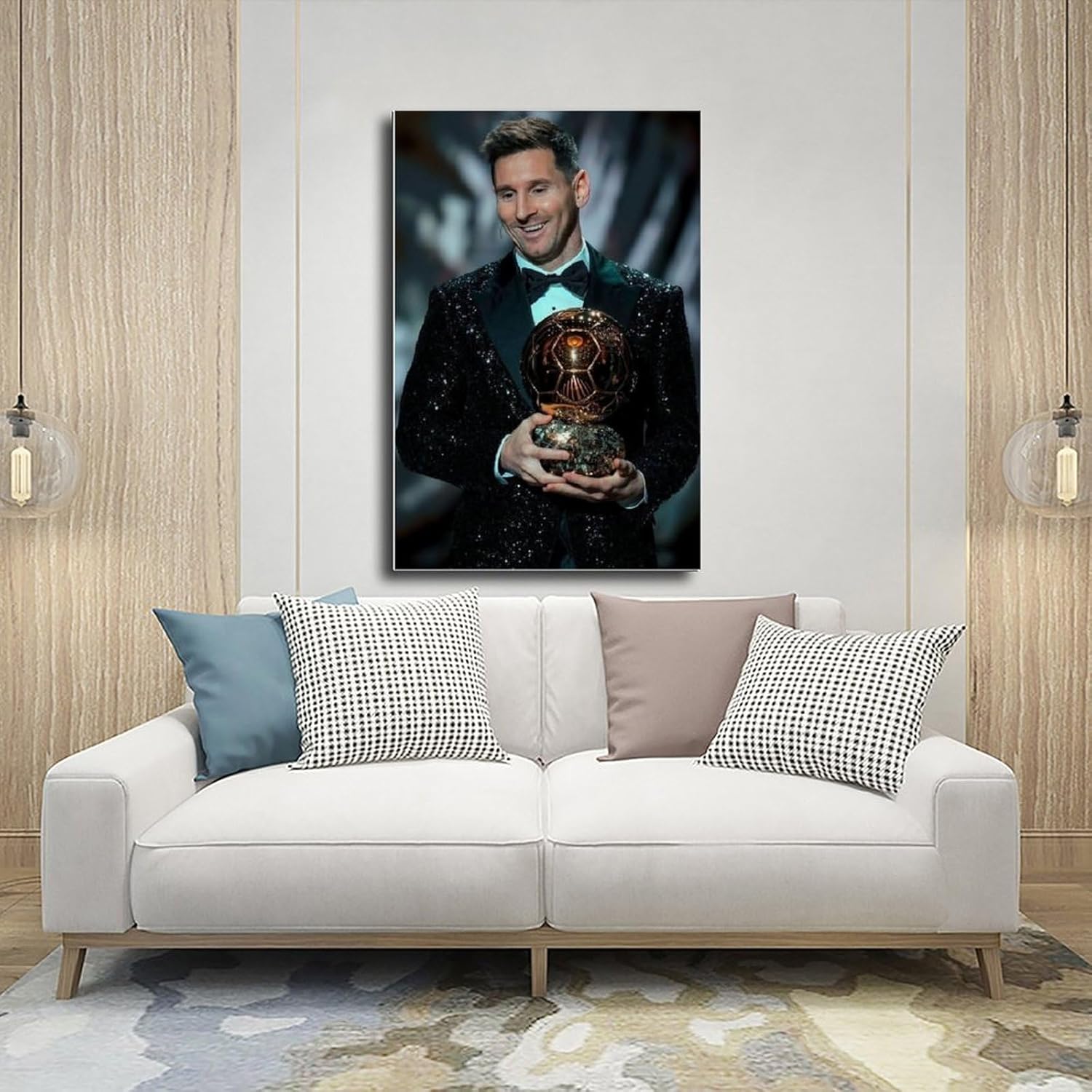 hfsjser poster sur toile 4k lionel messi décoration murale pour salon, chambre à coucher 30 x 45 cm