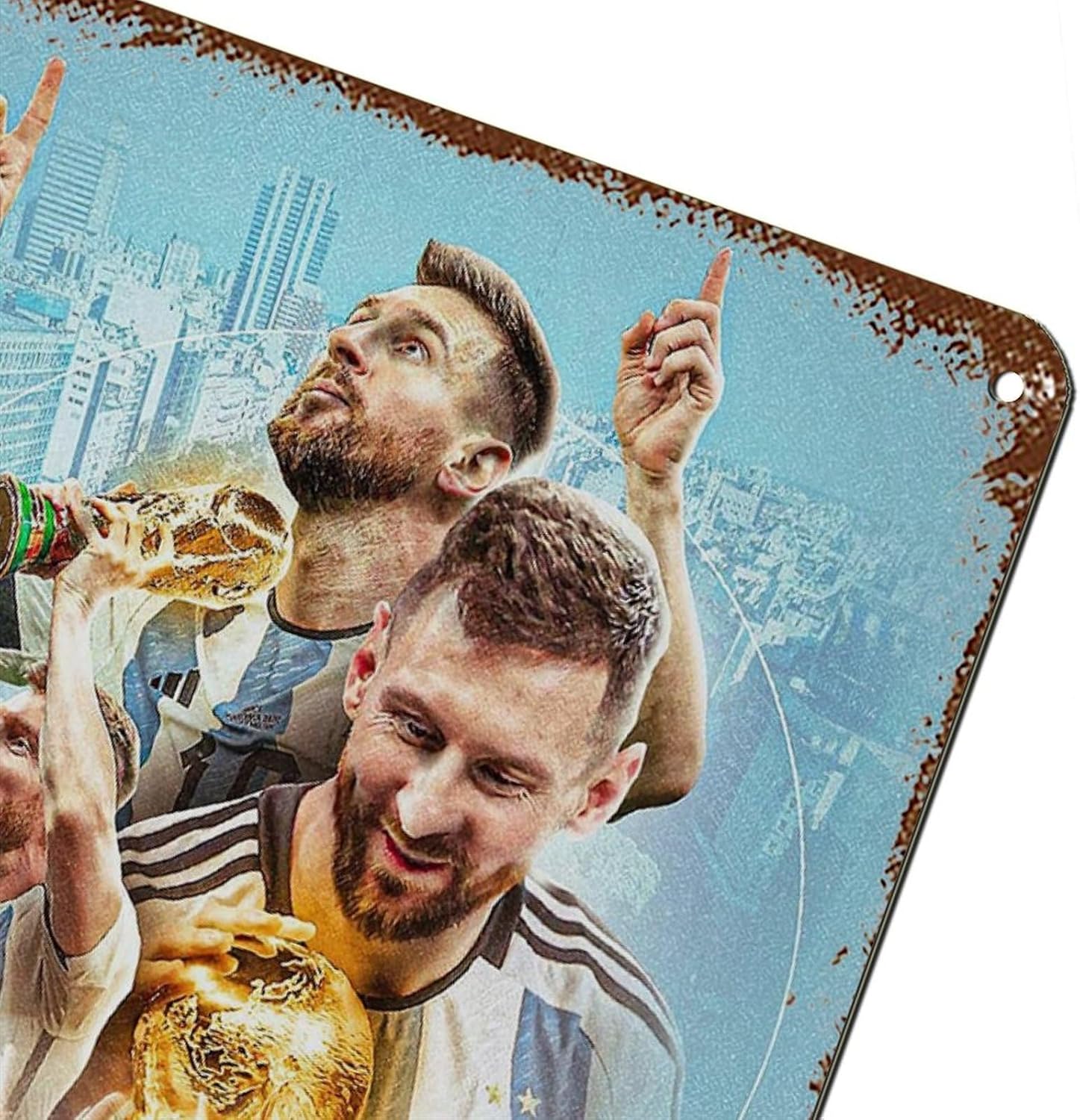 poster métal vintage lionel messi décoration murale 20 x 30 cm