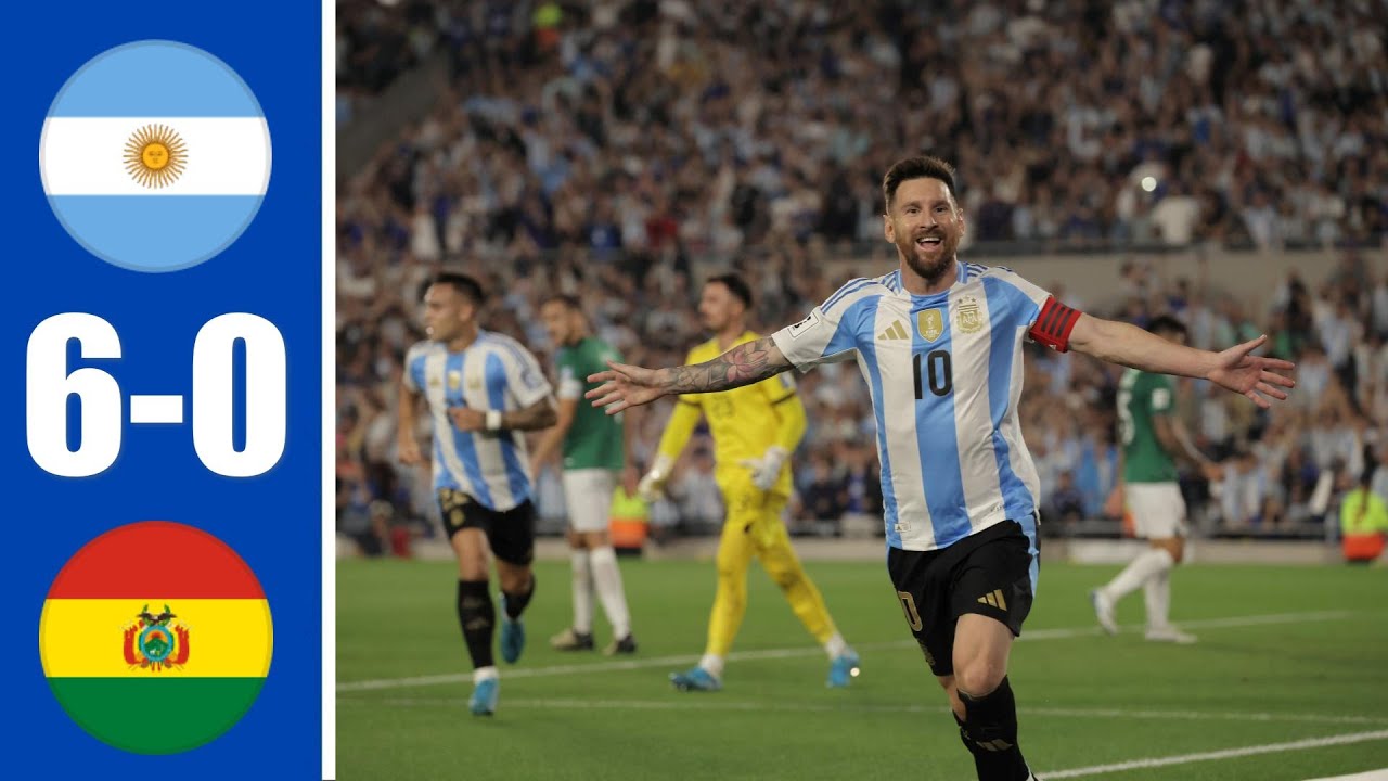 buts du triplé de messi et 2 passes décisives pour l’argentine contre la bolivie (6 0)