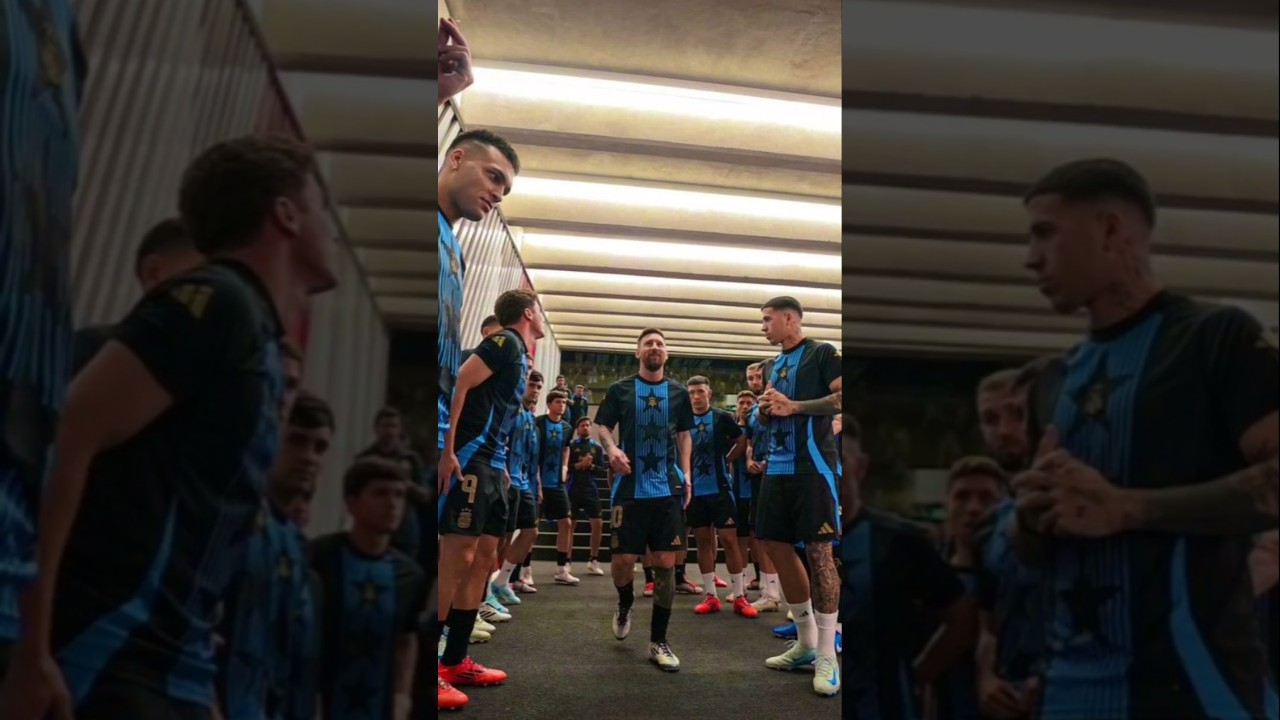LEO MESSI Y EL RESPETO DE SUS COMPAÑEROS, HACIÉNDOLE EL PASILLO ANTES DE SALIR A LA CANCHA #messi
