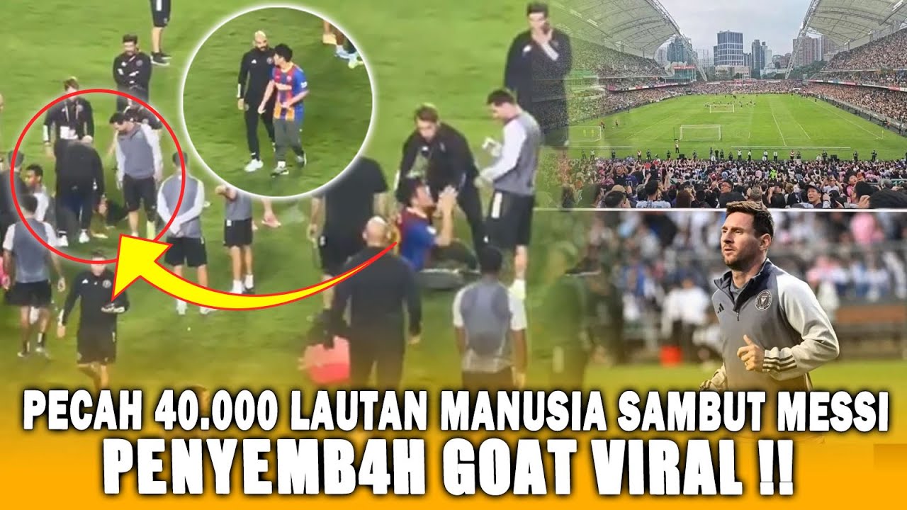sujud dep4n goat asli ð± messi melongo lihat 40 rb lautan manusia penuhi stadion latihan inter miami