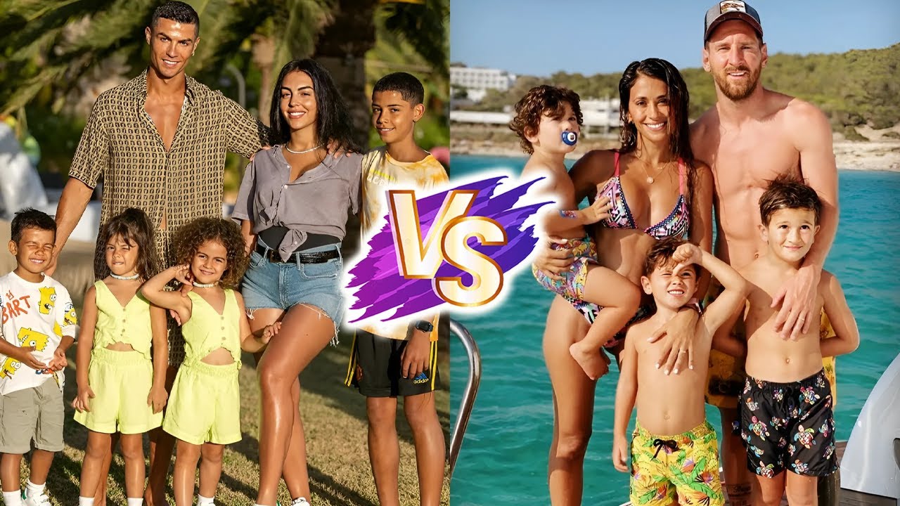 La famille de Cristiano Ronaldo contre la transformation naturelle de la famille de Lionel Messi ð 2024 | De 0 à maintenant