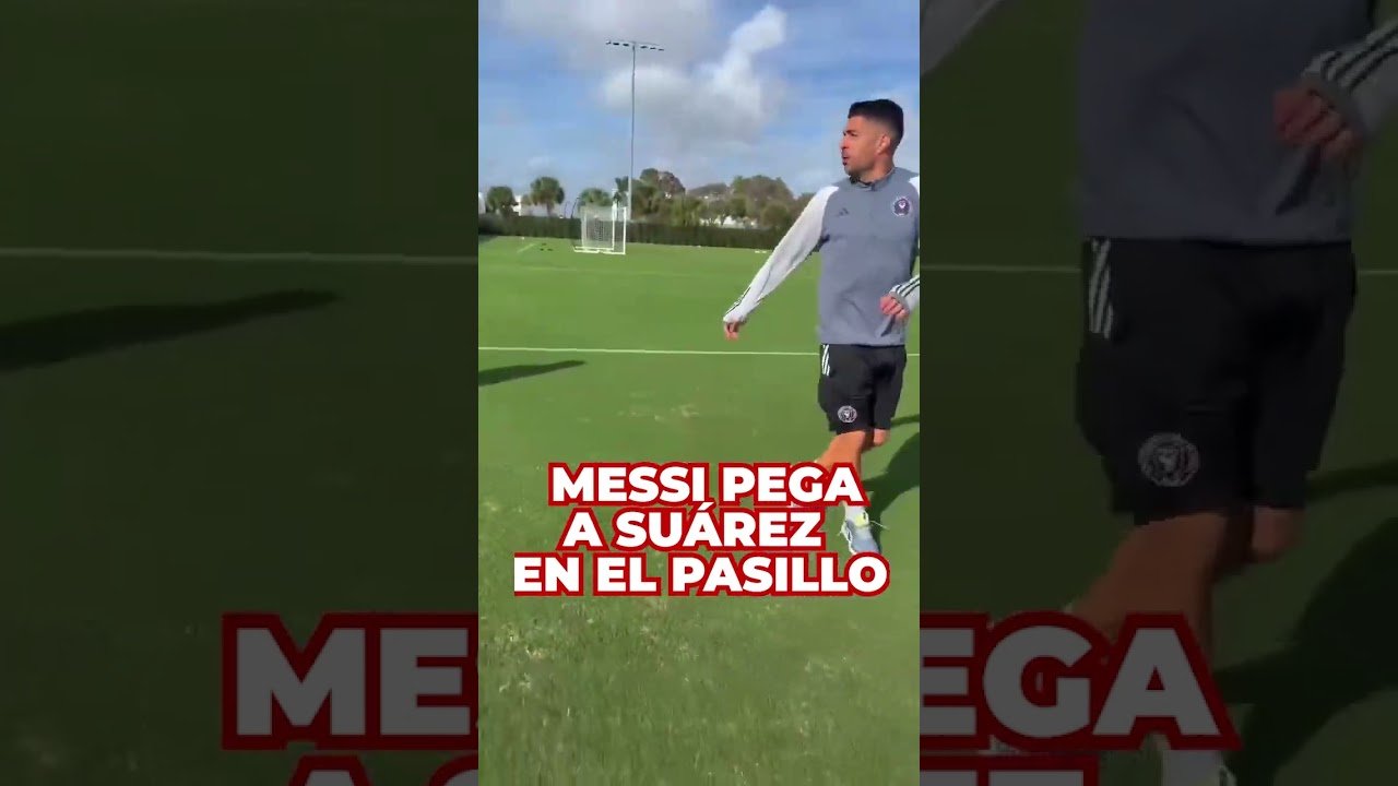 LEO MESSI frappe LUIS SUÁREZ dans le couloir de l'INTER MIAMI