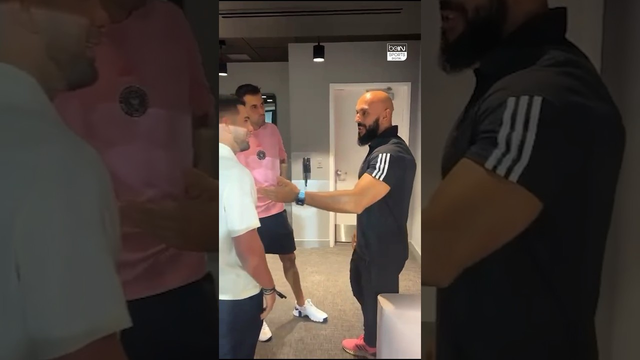 ð Quand deux titans s'affrontent ð Ilia Tipouria rencontre un grand fan Yassine Cheuko ð¤ Le garde du corps de Lionel Messi