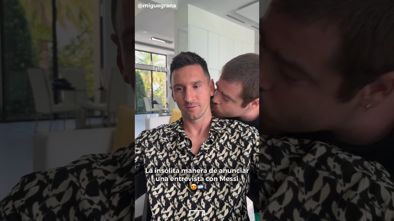 El beso viral a Leo Messi por parte de un entrevistador | Inter Miami