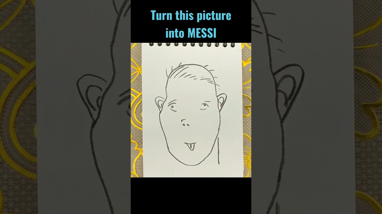 How to turn this into LIONEL MESSI #draw #drawing #messi #lionelmessi #football #ballondor #soccer