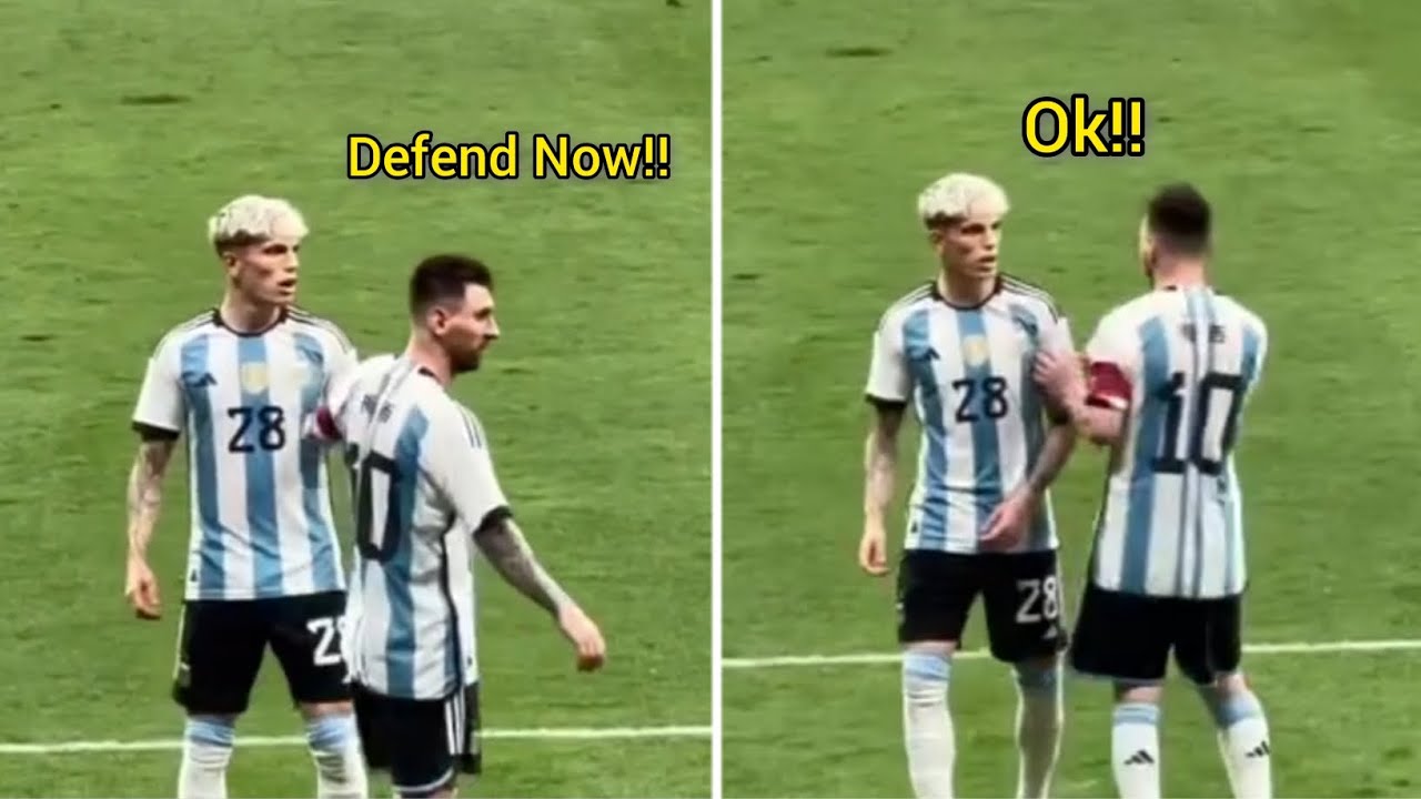 Leo Messi a dit à Garnacho de se défendre en Argentine vs Australie !! ð¦ð·ð³ð