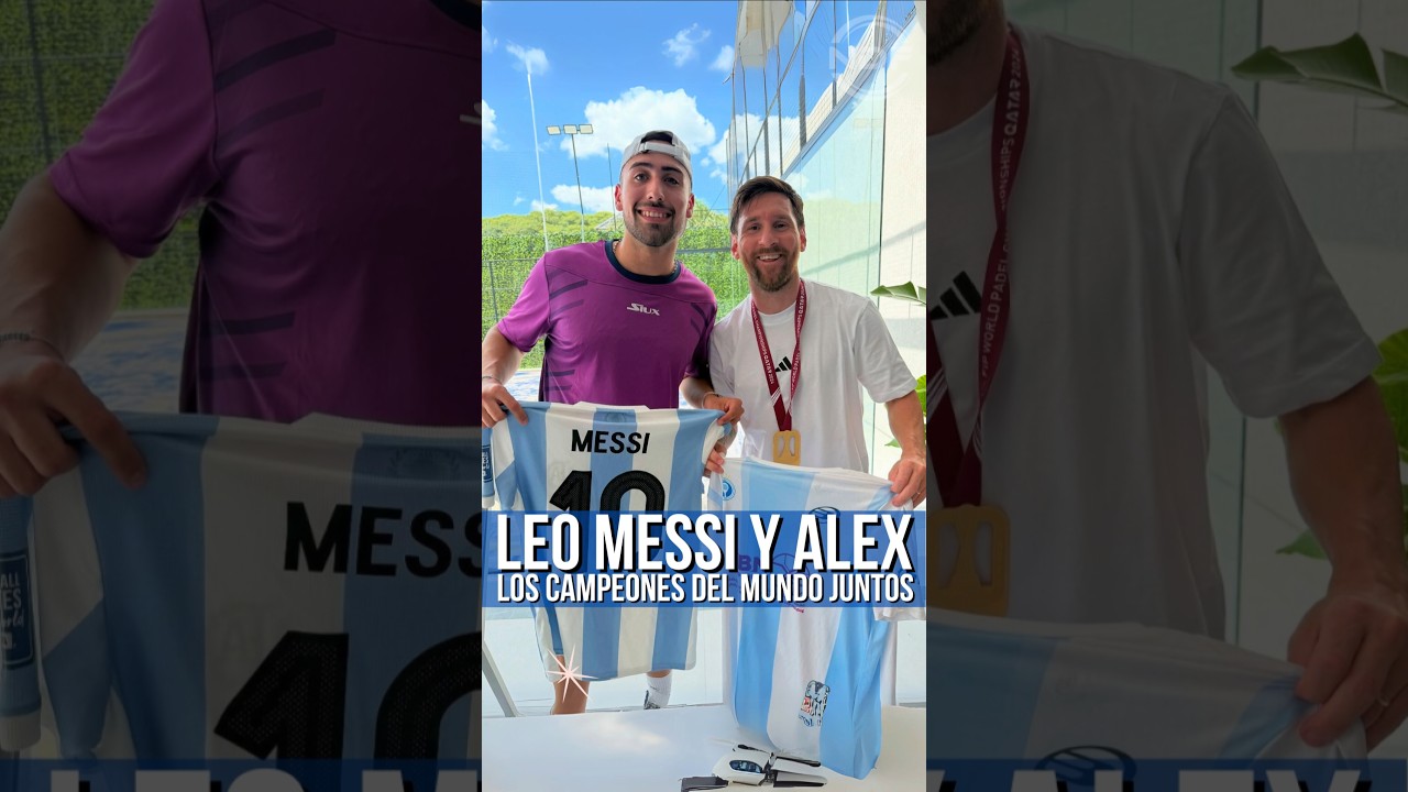 Leo Messi a reçu Alex Chozas, le champion du monde de Padel ð¤©