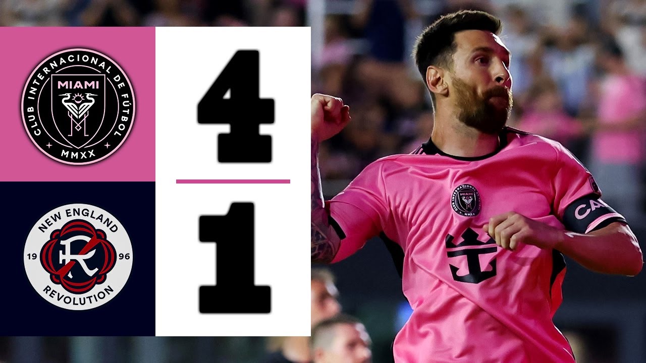 LIONEL MESSI CONTINUE DE FAIRE SA MARQUE | Nouvelle-Angleterre contre Inter Miami 1-4 | Faits saillants et objectifs 2024