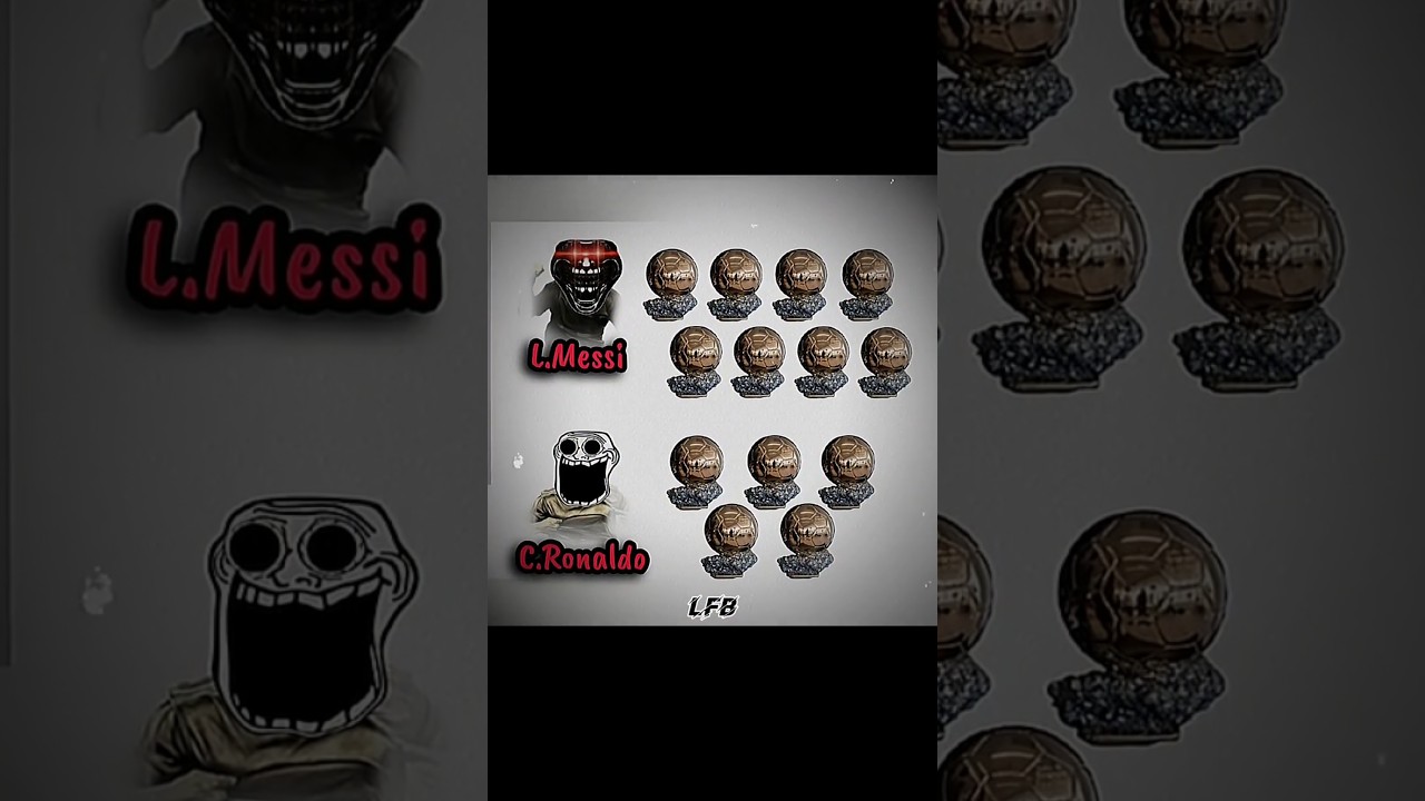 Messið¦ð· vs Ronaldoðµð¹in the trophiesðð¥#shorts #ronaldo #messi #trophy #goat #comperison