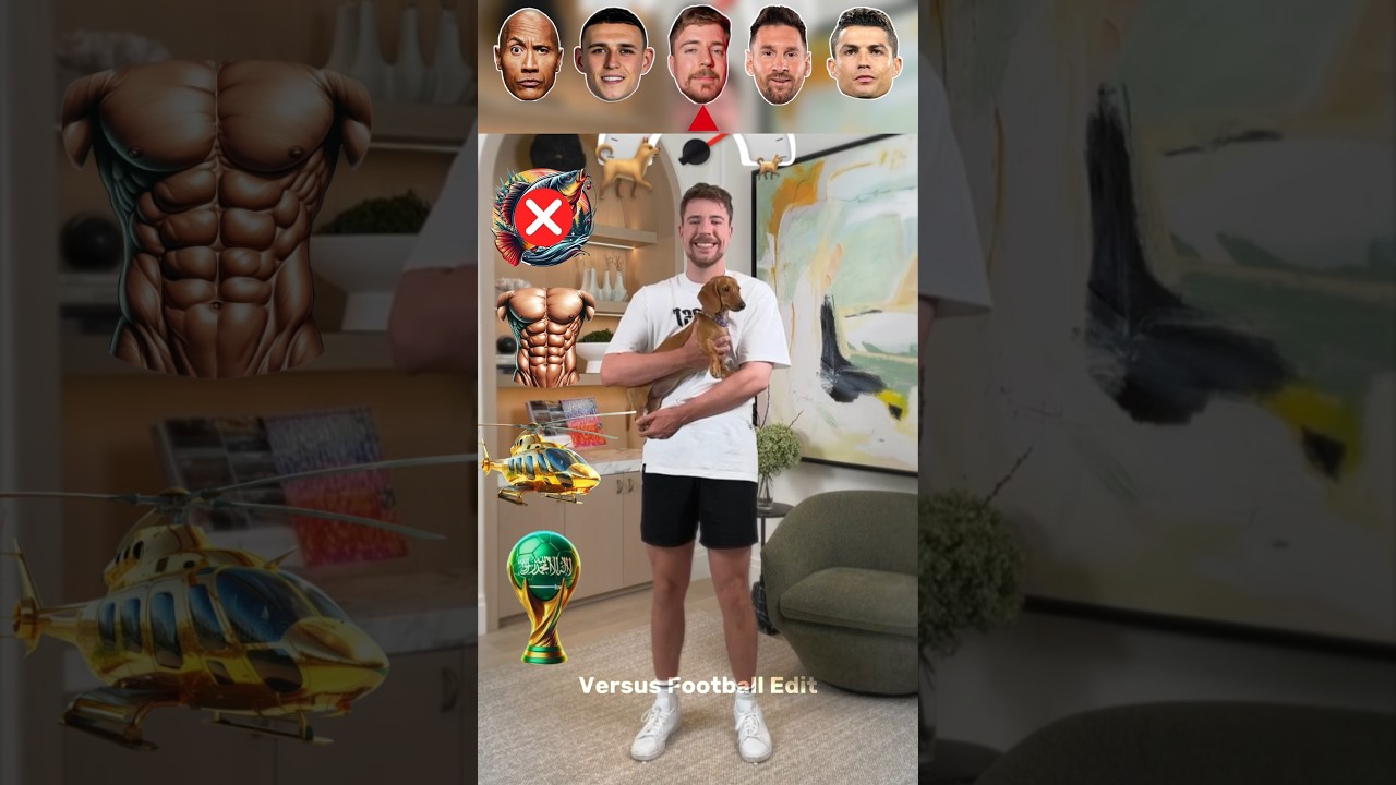 The Rock, Phil Foden, Mr Beast, Leo Messi, Ronaldo ð¤¯ð¥ #youtube #youtubeshorts #football