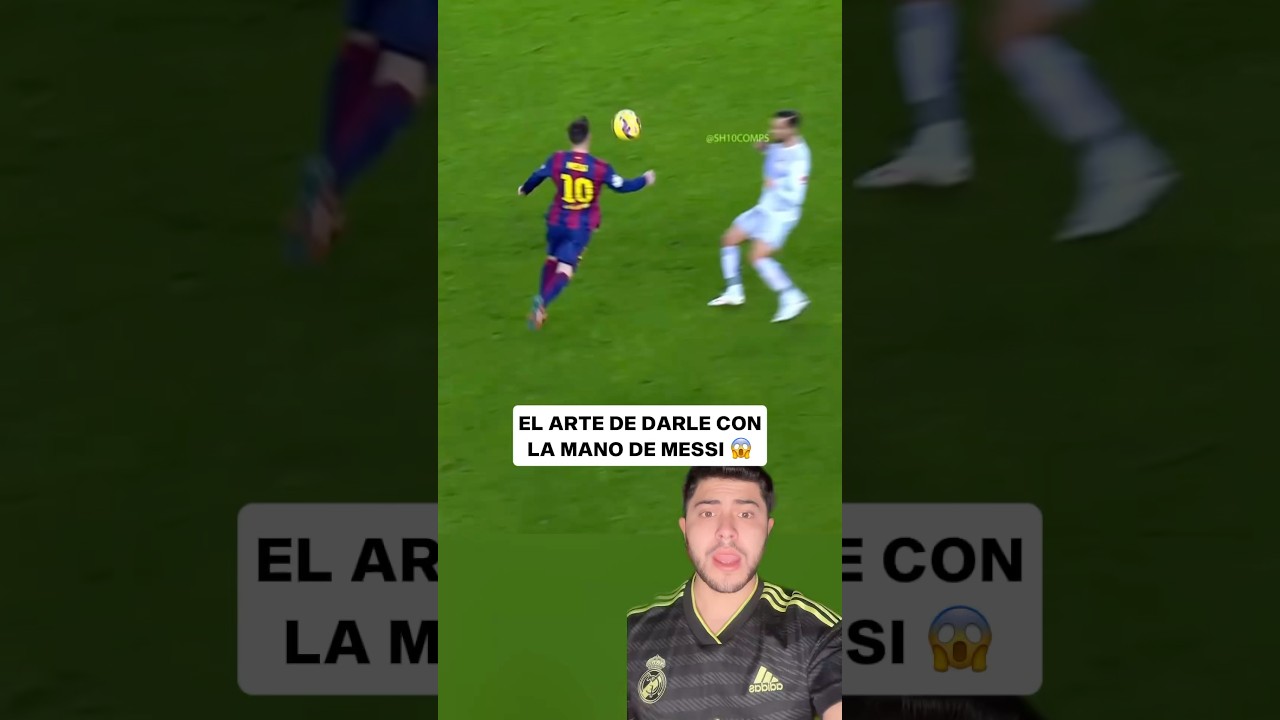 EL ARTE DE DARLE CON LA MANO DE LEO MESSI ð± #messi #leomessi #cristianoronaldo #cr7