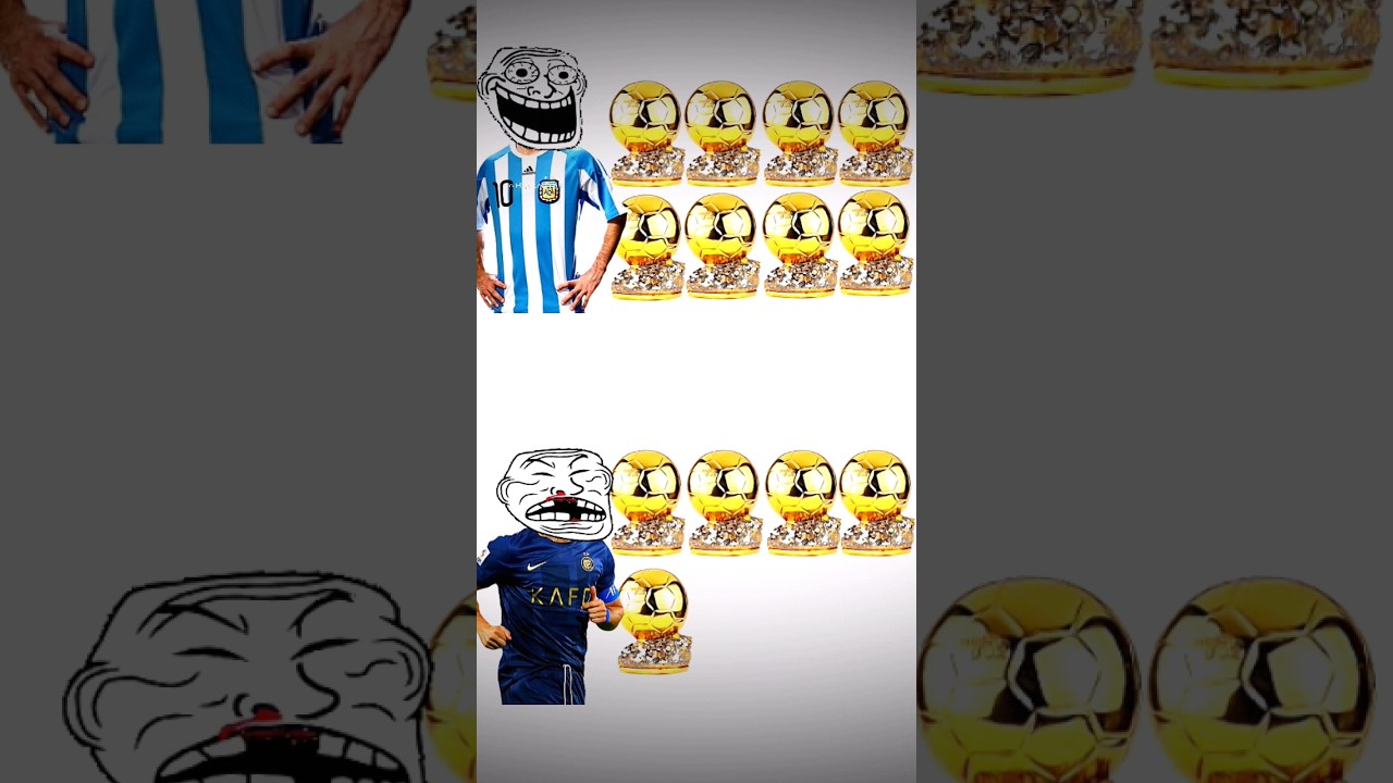 Messi vs Ronaldo tous les trophées. # Shorts #viral #football