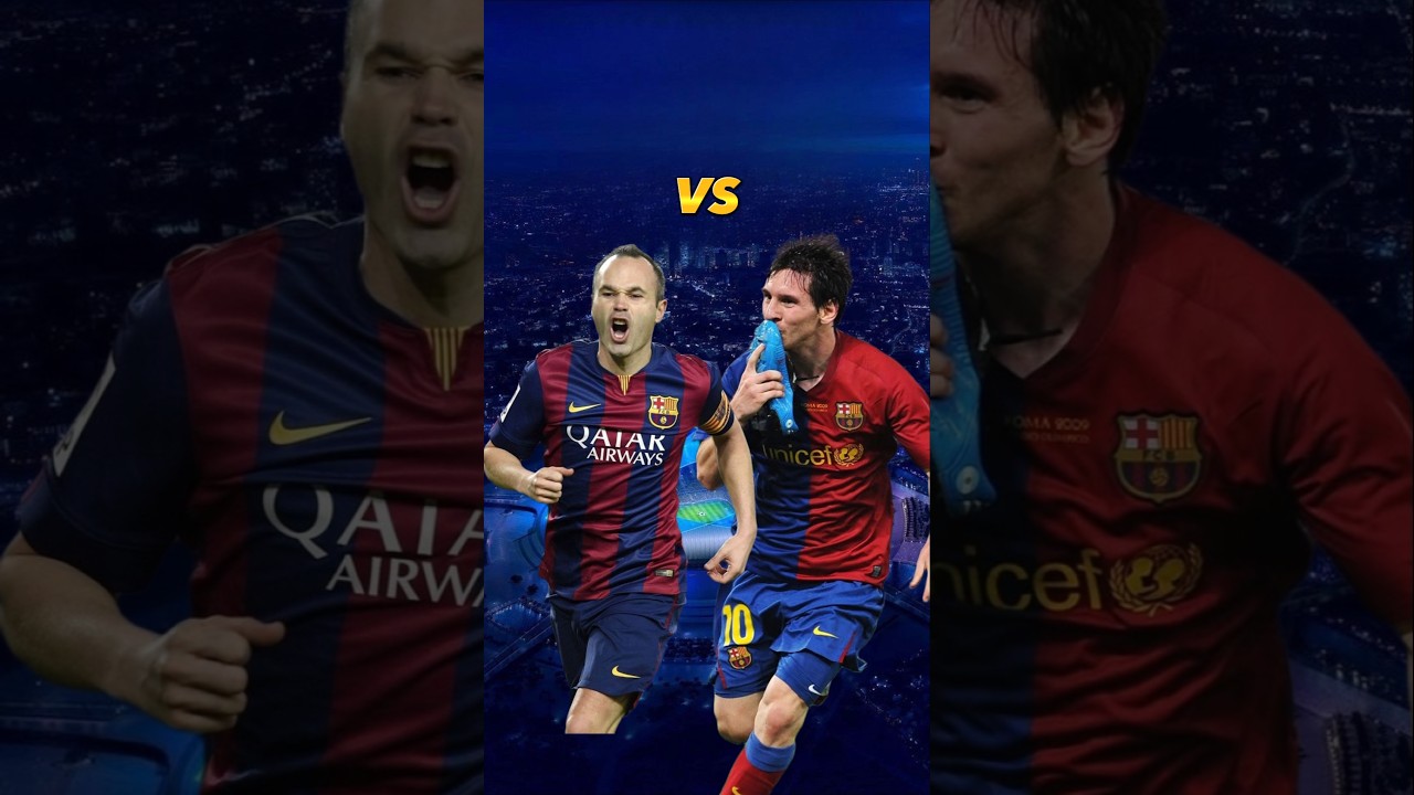 Andrés Iniesta vs Lionel Messi...ð¿ #football #soccerplayer #footballshorts #messi #barcelona #barca