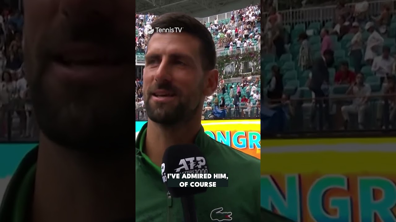 Légendes partout ✨ Novak Djokovic sur le fait d'avoir Lionel Messi dans le public!