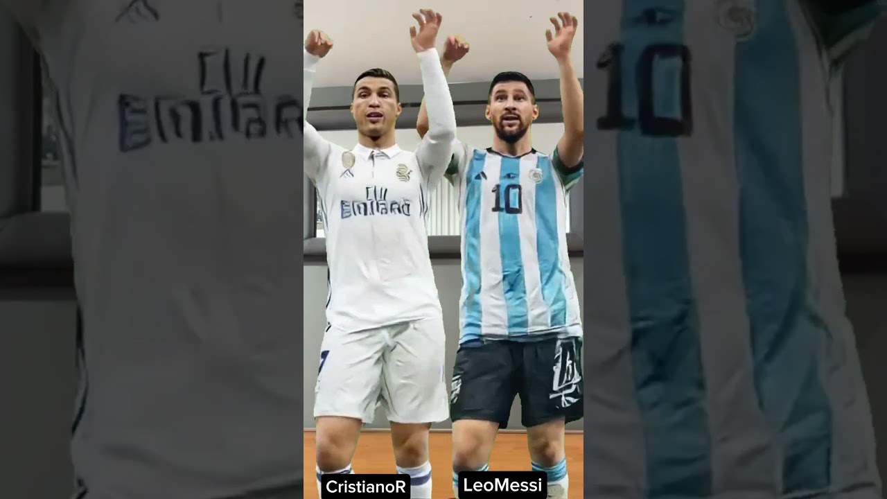 Cristiano Ronaldo VS Leo Messi Bailando Manos Arriba Manos Abajo Trend Tiktok #cr7 #Messi