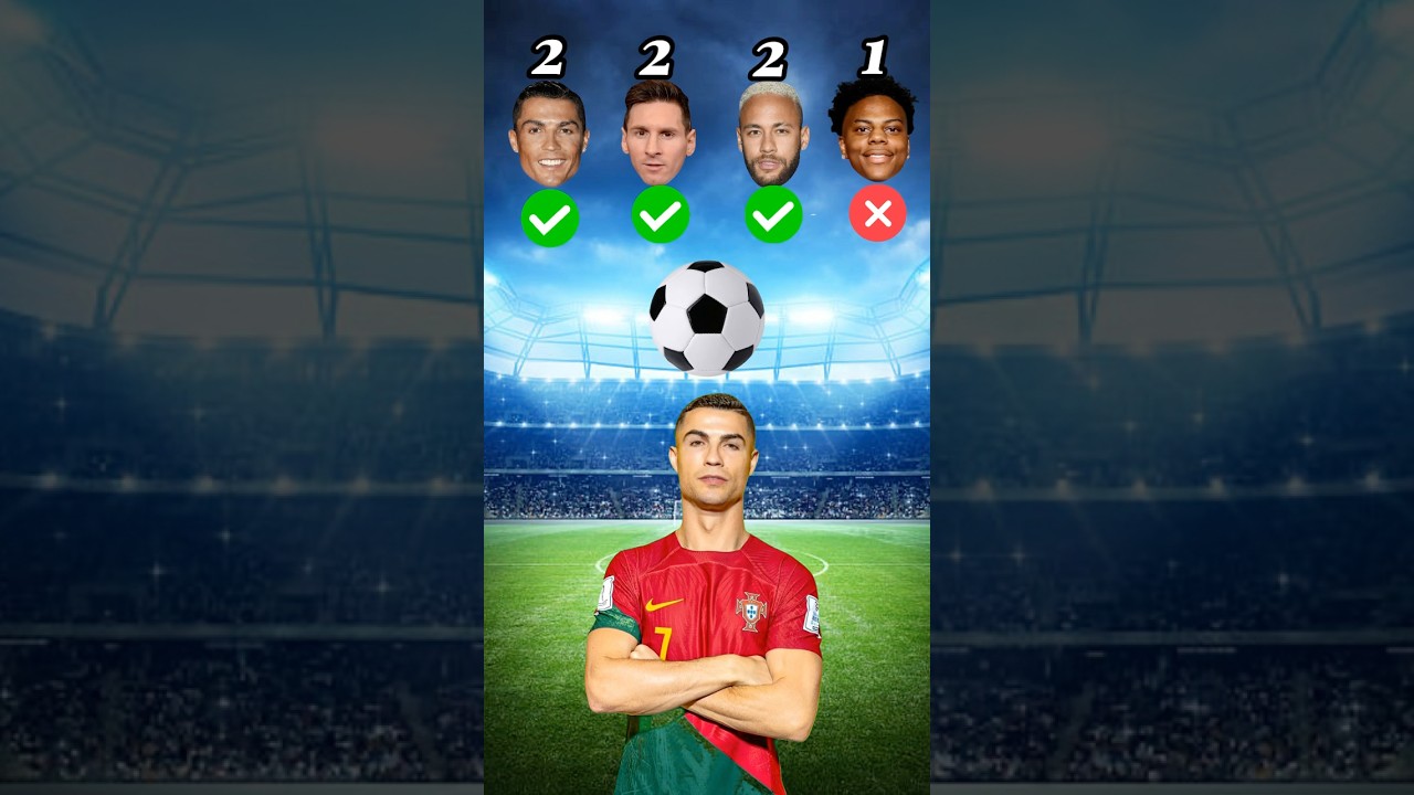 Ronaldo vs Messi vs Neymar vs Ishowspeed - Ronaldo Preguntað¤©⚽️