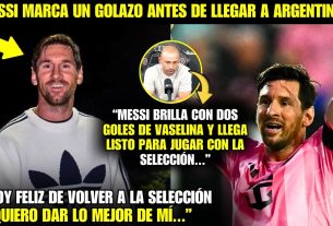 ð±vaya! Regardez la réaction de Messi après votre arrivée en Argentine et marquant deux buts avec Inter Miami!