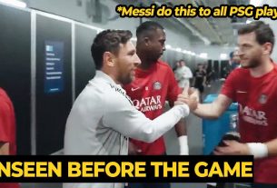 Regardez ce que Messi a fait avec les joueurs du PSG avant le début de l'échauffement, c'est pourquoi ils ont donné du respect après le match