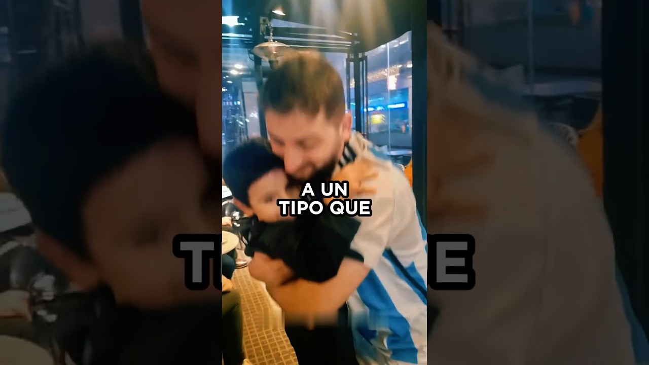 La réaction de Leo Messi pour ce que son double avec ce bébé a fait.