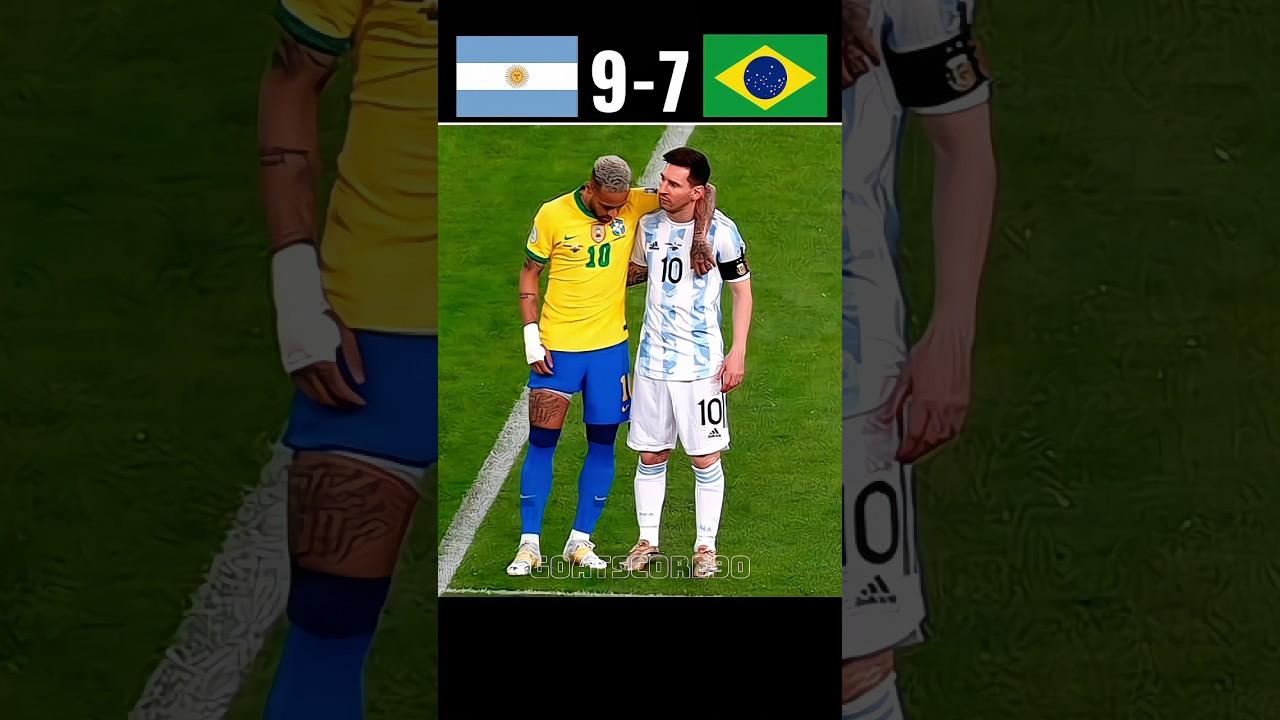 Le jour où Messi a détruit Neymar | Argentine vs Brésil | Drame de fusillade de pénalité #shorts #football