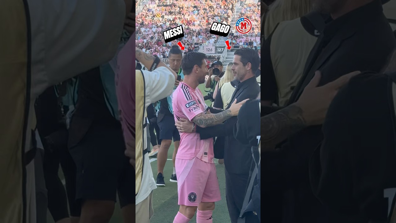 ð¤ Lionel Messi and Fernando Gago shared a warm embrace before the Inter Miami vs. Necaxa clash
