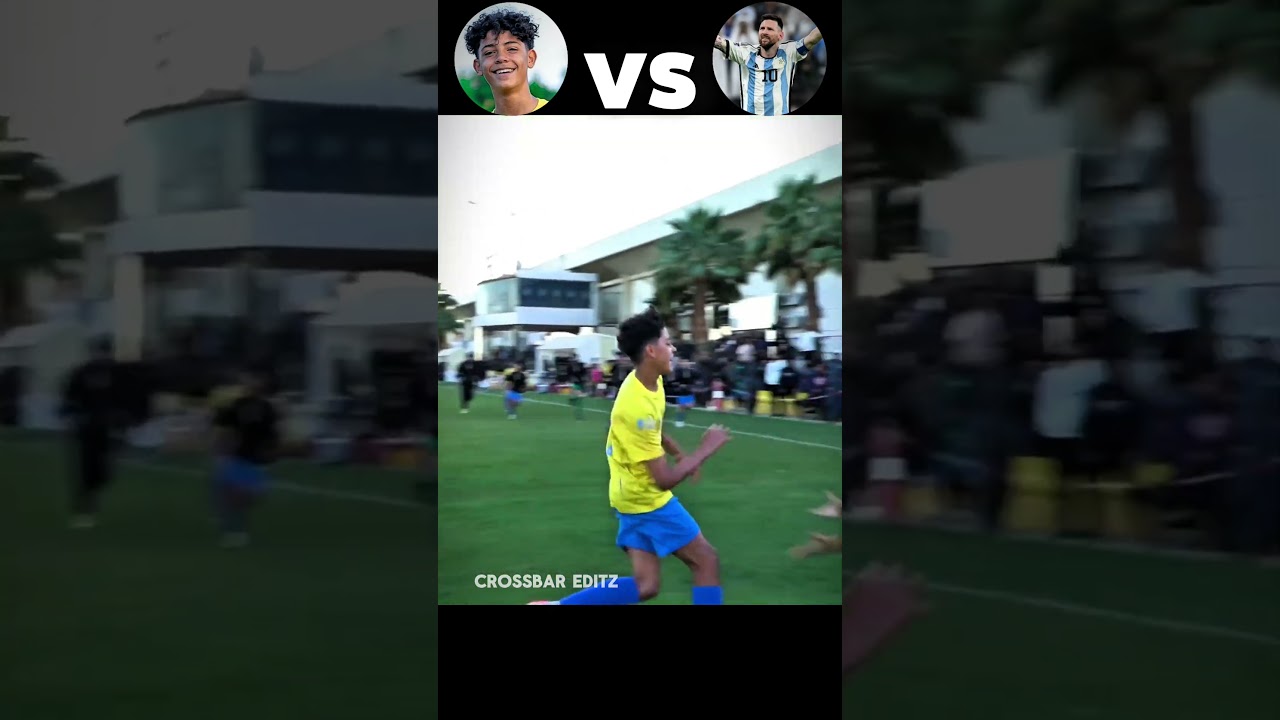 Match intense Ronaldo Jr vs Lionel Messi ð³☠️ #footballShorts #football #shorts